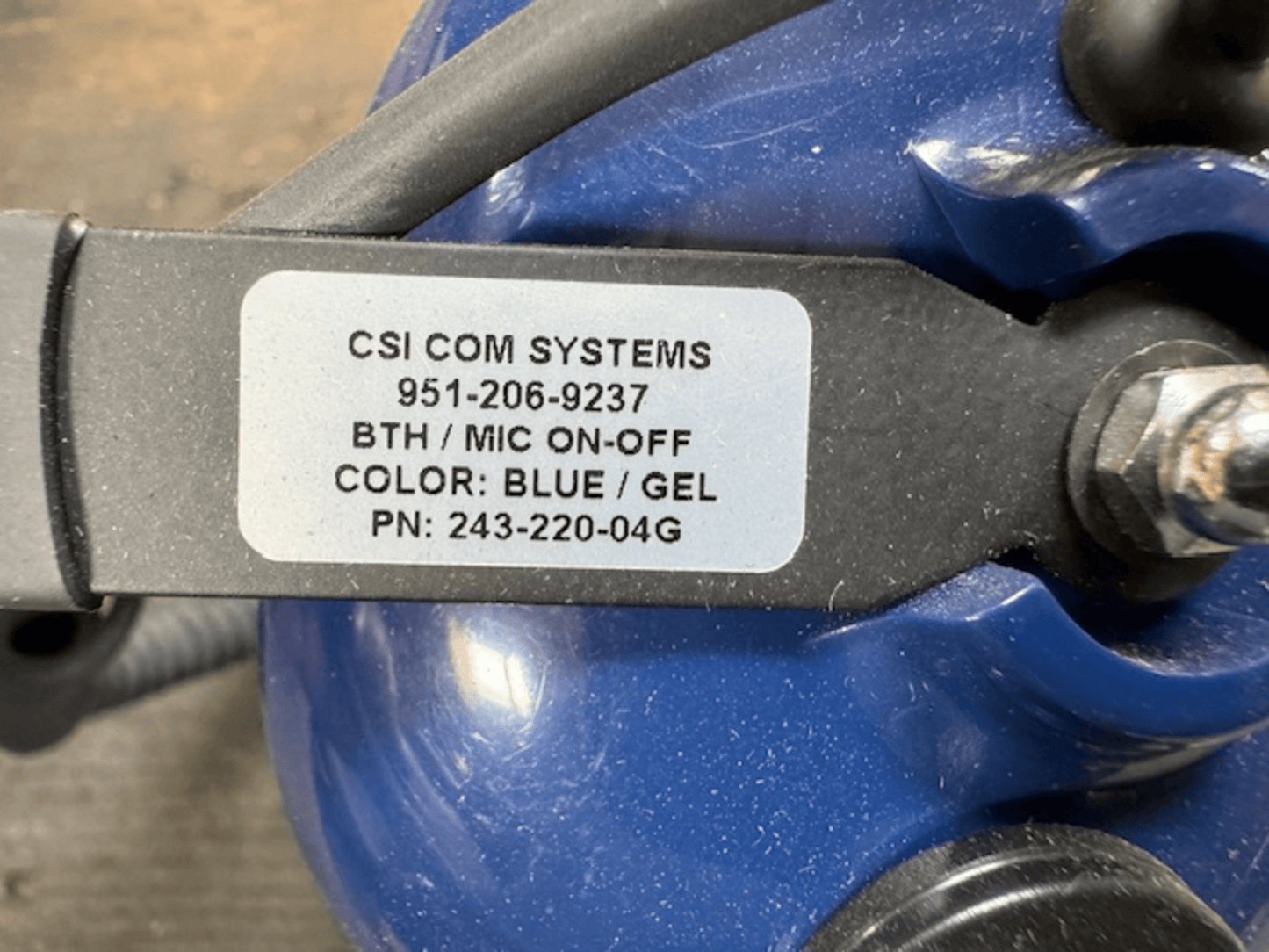 CSI Com systems Behind the Head Wired Headset - 243-220-04G