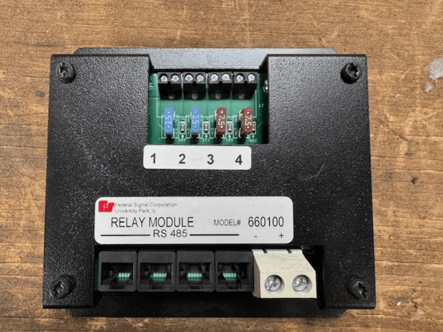 Federal Signal four-channel relay module, for use with serial controllers - 660100SSG