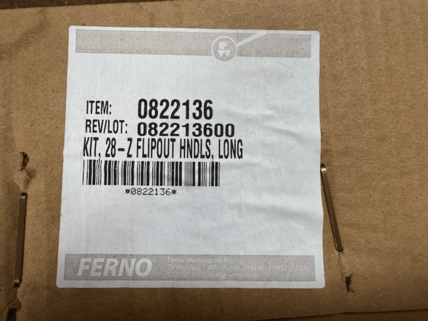 Ferno 28Z Flip Out Lifting Handles Long - 0822136