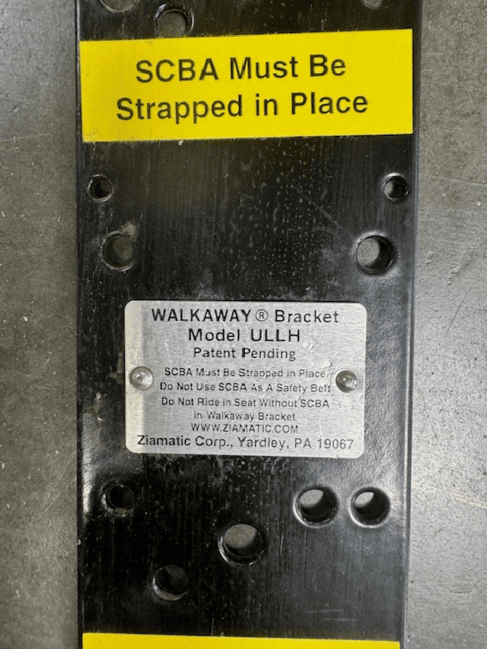 Ziamatic Corp Walkaway Bracket Rear Plate