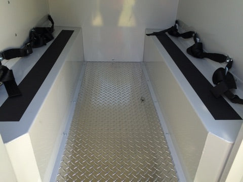 American Aluminum Inmate Transport Module - 2015 Transit High Roof, 3 Compartments-  EXTENDED LENGTH New